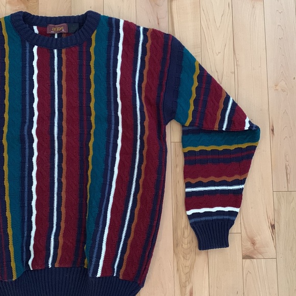 Men’s knit vintage oversized sweater - Picture 3 of 7